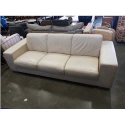 WHITE LEATHER SOFA