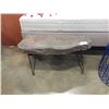Image 1 : METAL BASE WOOD SLAB COFFEE TABLE