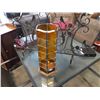 Image 1 : LEADED GLASS CANDLE COLUMN - APPROX 22 INCHES
