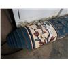 Image 2 : BLUE FRINGED AREA CARPET - APPROX 93 INCHES