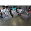 Image 8 : BRAND NEW 4 PIECE PREMIUM OUTDOOR MODERN GREY RATTAN MODULAR SECTIONAL SOFA RETAIL $1699 W/ DARK GRE