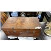 Image 2 : VINTAGE WOOD TRUNK WITH BRASS ACCENTS