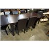 Image 2 : MODERN DINING TABLE WITH 2 LEAFS AND 6 CHAIRS