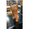 Image 2 : WOOD CARVED ELEPHANT - APPROX 14 INCHES TALL