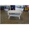 Image 2 : WHITE WICKER COFFEE TABLE