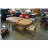 Image 2 : FRENCH PROVINCIAL DINING TABLE WITH 3 LEAFS AND 6 CHAIRS