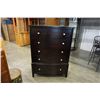 Image 2 : MODERN 5 DRAWER BOWED FRON CHEST OF DRAWERS