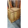Image 2 : OAK 2 DOOR BOOKSHELF - APPROX 75 INCHES TALL
