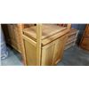 Image 3 : OAK 2 DOOR BOOKSHELF - APPROX 75 INCHES TALL