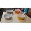 Image 1 : Lot of colored pyrex mixing bowls