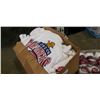 Image 2 : Lot of new shirts, ceramic coasters and baseballs