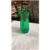 Image 2 : BLUE AND GREEN ART GLASS VASES