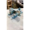 Image 1 : METAL BLUE BIPLANE FLOAT PLANE