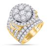Image 1 : Round Diamond Bridal Wedding Ring Band Set 6 Cttw 14kt Yellow Gold - REF-530Y5N