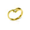 Image 1 : Genuine 0.10 ctw Diamond Anniversary Ring 14KT Yellow Gold - REF-54W9Y