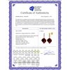 Image 2 : Genuine 30.65 ctw Ruby & Diamond Earrings 14KT White Gold - REF-59M9T