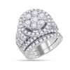 Image 1 : Round Diamond Bridal Wedding Ring Band Set 4-7/8 Cttw 14kt White Gold - REF-420H5R