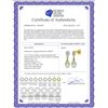 Image 2 : Genuine 4.53 ctw Green Amethyst & Diamond Earrings 14KT Yellow Gold - REF-25T6A