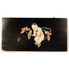 Image 1 : A BLACK LACQUERED AND PAINT DECORATED F