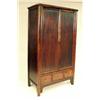 Image 1 : A BROWN PAINTED PINE AND ELMWOOD TAPERE