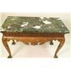 Image 2 : A GEORGE II STYLE CARVED MAHOGANY MARBL