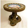 Image 1 : A PORCELAIN INSET BRASS AND GILTWOOD CE
