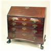 Image 1 : A CHIPPENDALE CARVED AND FIGURED MAHOGA