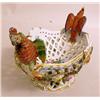Image 3 : A POLYCHROME DECORATED FLORAL AND PARRO