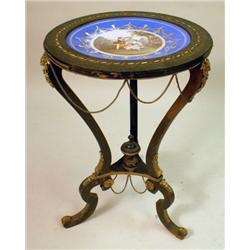 A VICTORIAN MOTHER-OF-PEARL AND PORCELA