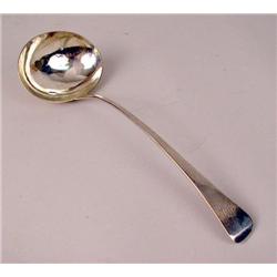 AN ENGLISH GEORGIAN SILVER LADLE