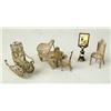 Image 2 : NINE MINIATURE SILVER FILIGREE FURNITUR