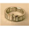 Image 2 : A WHITE GOLD AND BAGUETTE CUT DIAMOND W
