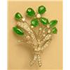Image 1 : A PLATINUM, DIAMOND, AND EMERALD SPRAY 