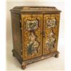 Image 1 : A BLACK AND GOLD LACQUERED AND PAINTED 