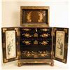 Image 2 : A BLACK AND GOLD LACQUERED AND PAINTED 