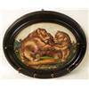Image 1 : AN OVAL FRAMED NEEDLEWORK PICTURE