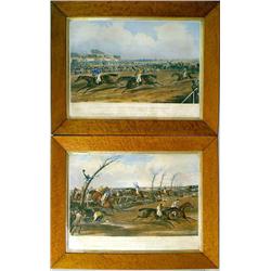 FOUR FRAMED POLYCHROME AQUATINTS