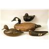 Image 1 : A GROUP OF FOUR WOODEN DECOYS