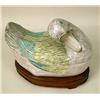 Image 1 : A PORCELAIN POLYCHROME DECORATED GOOSE 