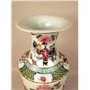 Image 3 : A POLYCHROME AND FLORAL DECORATED VASE