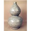 Image 1 : A RAKU GLAZED DOUBLE GOURD VASE