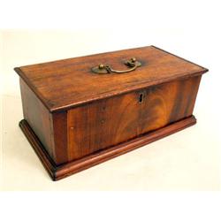A FEDERAL FIGURED WALNUT MINIATURE BLAN