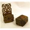 Image 1 : A TRAMP ART BOX WITH HIDDEN SNAKE MECHA