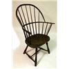 Image 1 : A BLACK PAINTED SACK BACK WINDSOR ARMCH