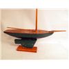 Image 2 : A GREEN PAINTED PINE SHIP MODEL