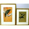 Image 1 : TWO FRAMED POLYCHROME WOODBLOCK PRINTS