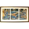 Image 1 : A TRIPTYCH POLYCHROME WOODBLOCK PRINT
