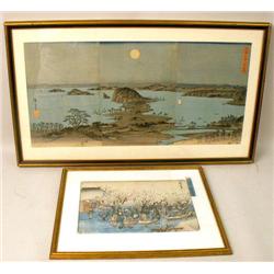 TWO WOODBLOCK PRINTS IN POLYCHROME