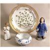 Image 1 : FOUR POLYCHROME DECORATED PORCELAIN TAB