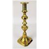 Image 2 : A PAIR OF BELL METAL BALUSTER CANDLESTI